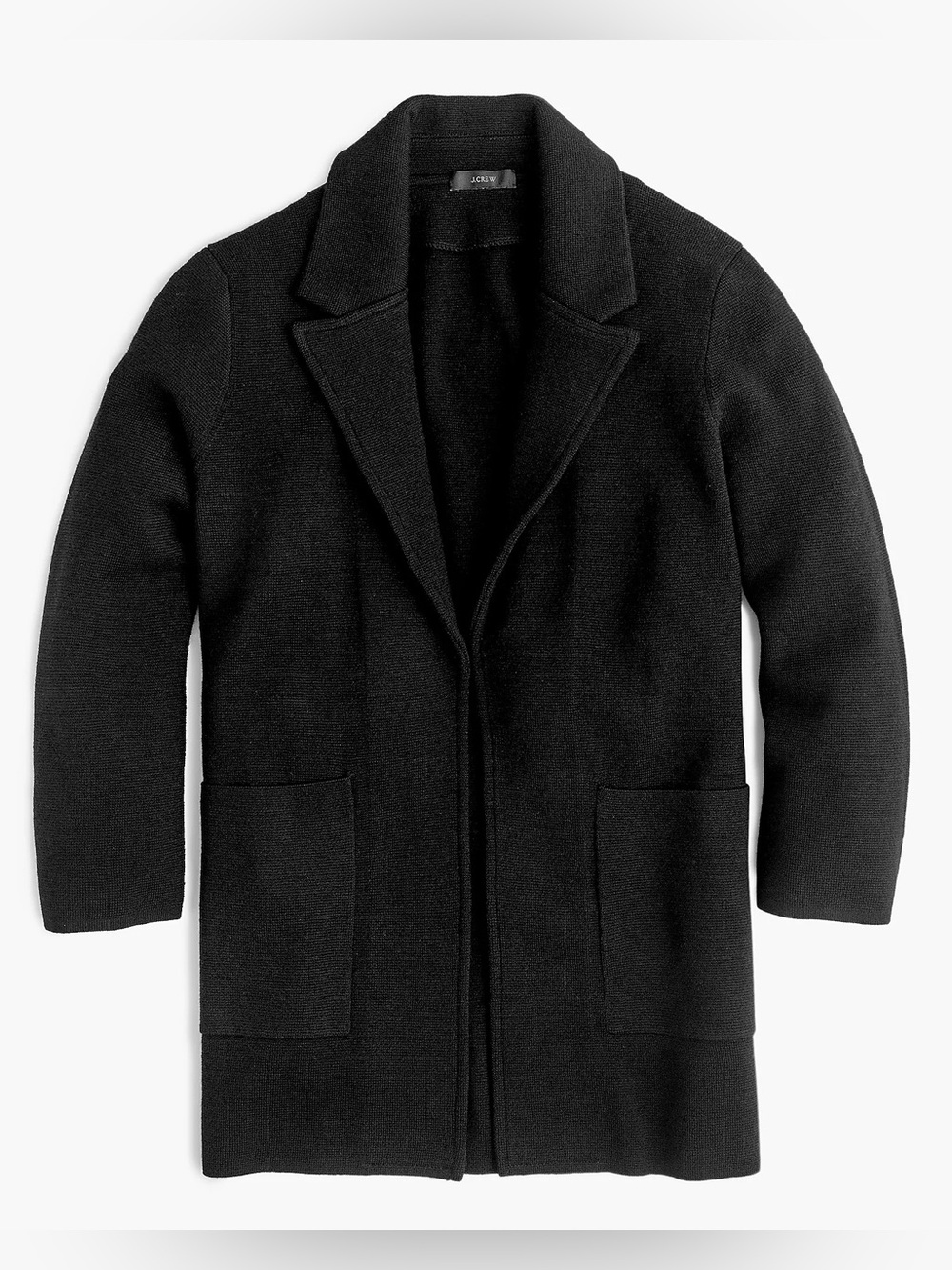 J Crew Open Front Sweater Blazer Black Size Small